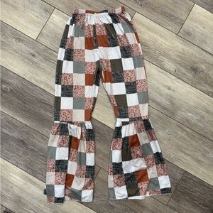 Girls multicolor bell bottom pants